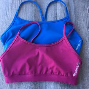 Blue Reebok sport bra
